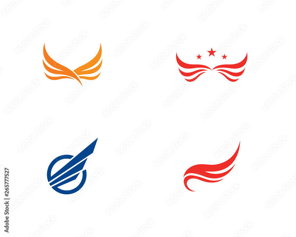 wing logo template vector icon illustration design wing logo template vector icon illustration design