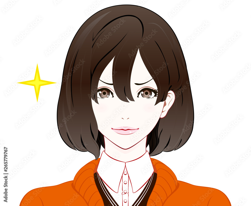秋服の女性 自信 Stock イラスト Adobe Stock