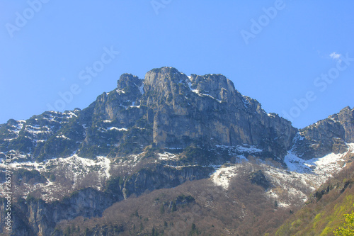panorama with mountains and rocks in Italy