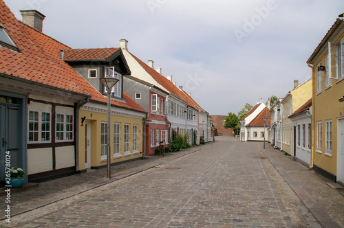 View of Odense town in Denmark
