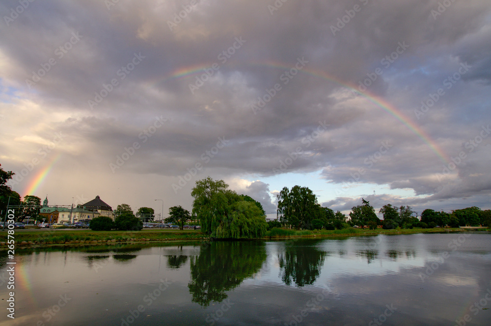 Rainbow over the lake