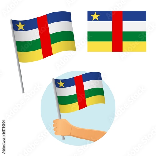 Central African Republic flag in hand