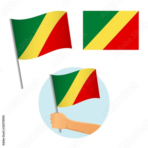 Congo flag in hand