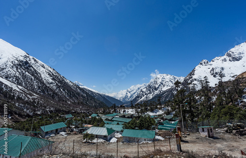 View of alps in Yumthang valley