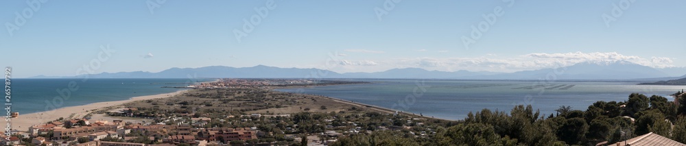 Vue Panoramique de Leucate vers Port Leucate Vue Panoramique de Leucate vers Port Leucate