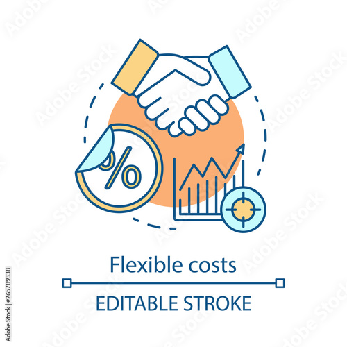 Flexible cost concept icon