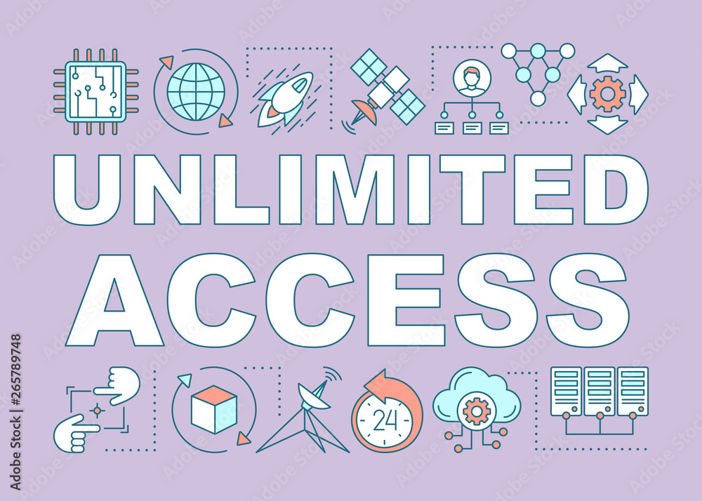 Fototapeta premium Unlimited access word concepts banner