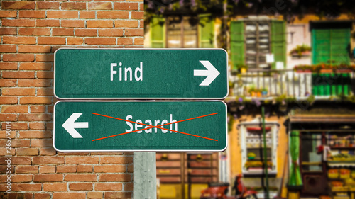 Street Sign Find versus Search