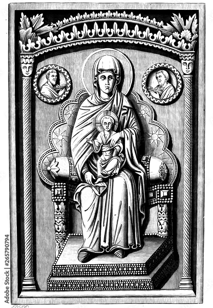Fototapeta premium Christian illustration. Old image