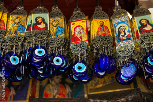 Recuerdos del lugar sagrado Casa de la Virgen María, Pueblo de Selçuk, Región de Izmir (Esmirna), Meseta de Anatolia, Turquía photo