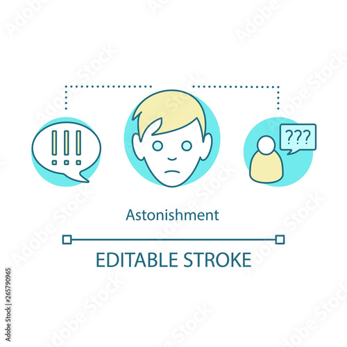 Astonishment concept icon