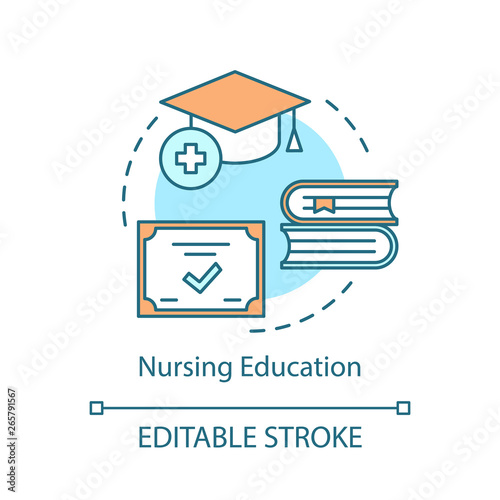 Nurse education concept icon