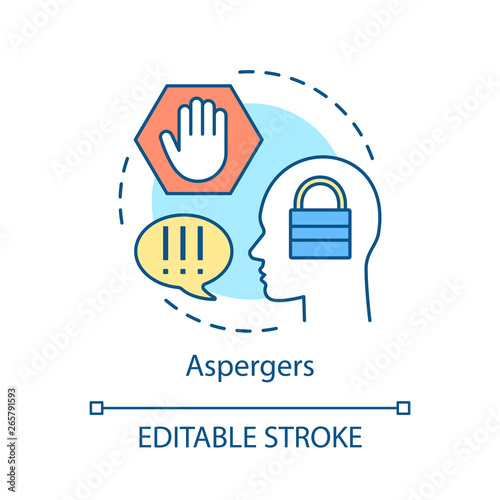 Asperger syndrome concept icon