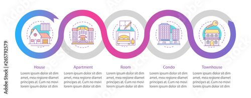 Property market vector infographic template