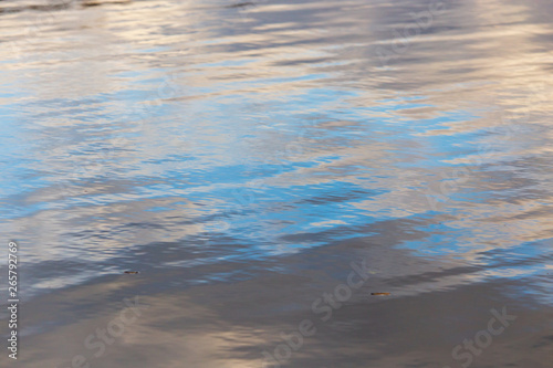 Reflection of the sky on the surface of the water