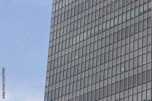 Wallpaper Mural Window glass, Modern architecture in the blue sky white cloud city Torontodigital.ca