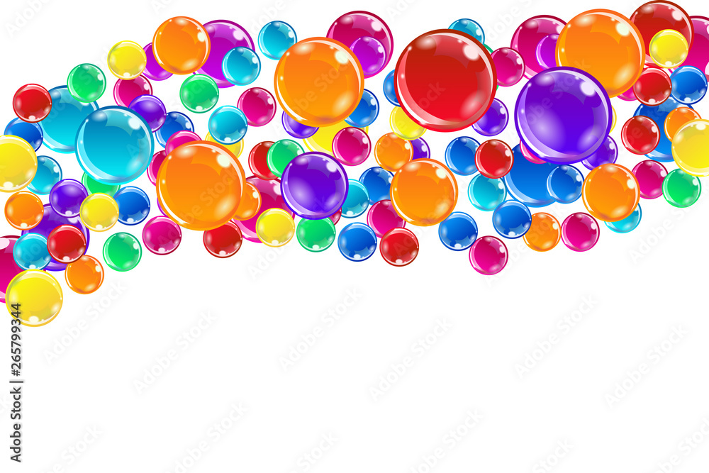 Background with colorful spheres