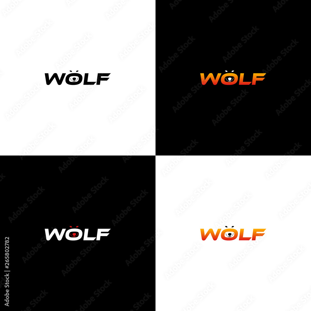 Fototapeta premium Wolf Vintage Logo Stock Vector, wolf logo design vector symbol graphic idea creative