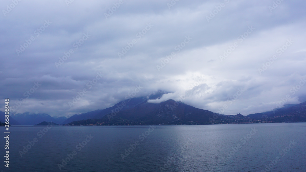 Mountain Cloaked in Cloud Lake Como