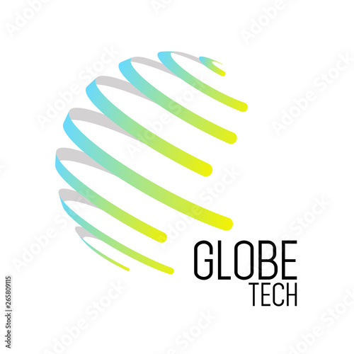 Abstract Globe logo design vector symbol icon. Globe vector common icon