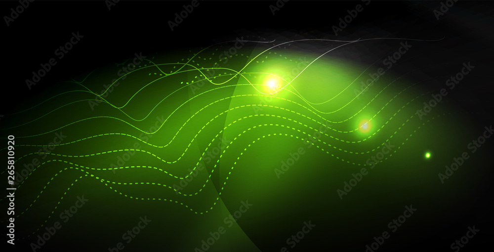 Glossy shiny glowing neon waves Glossy shiny glowing neon waves
