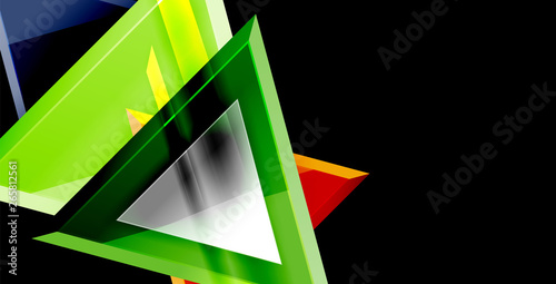 Wallpaper Mural Dynamic triangle composition abstract background Torontodigital.ca