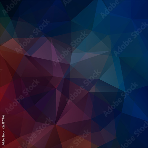 Abstract background consisting of blue, purple triangles. Geometric design for business presentations or web template banner flyer. Vector illustration
