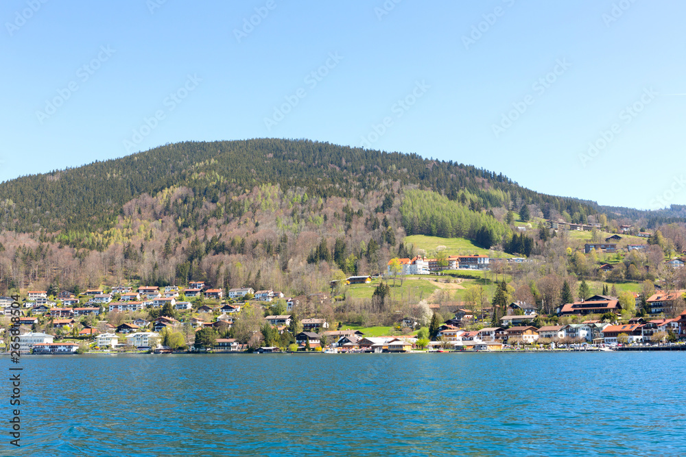 Tegernsee small town from the lake