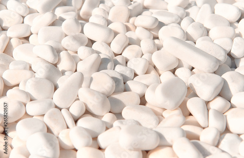 white pebbles large stones close view © PsychoBeard