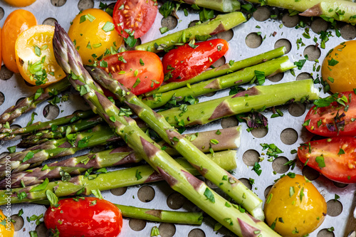 Fresh Vegetables in a Grill Basket