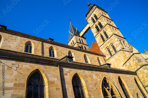 Germany, Ancient famous church building of dionys cathedral in city esslingen am neckar photo