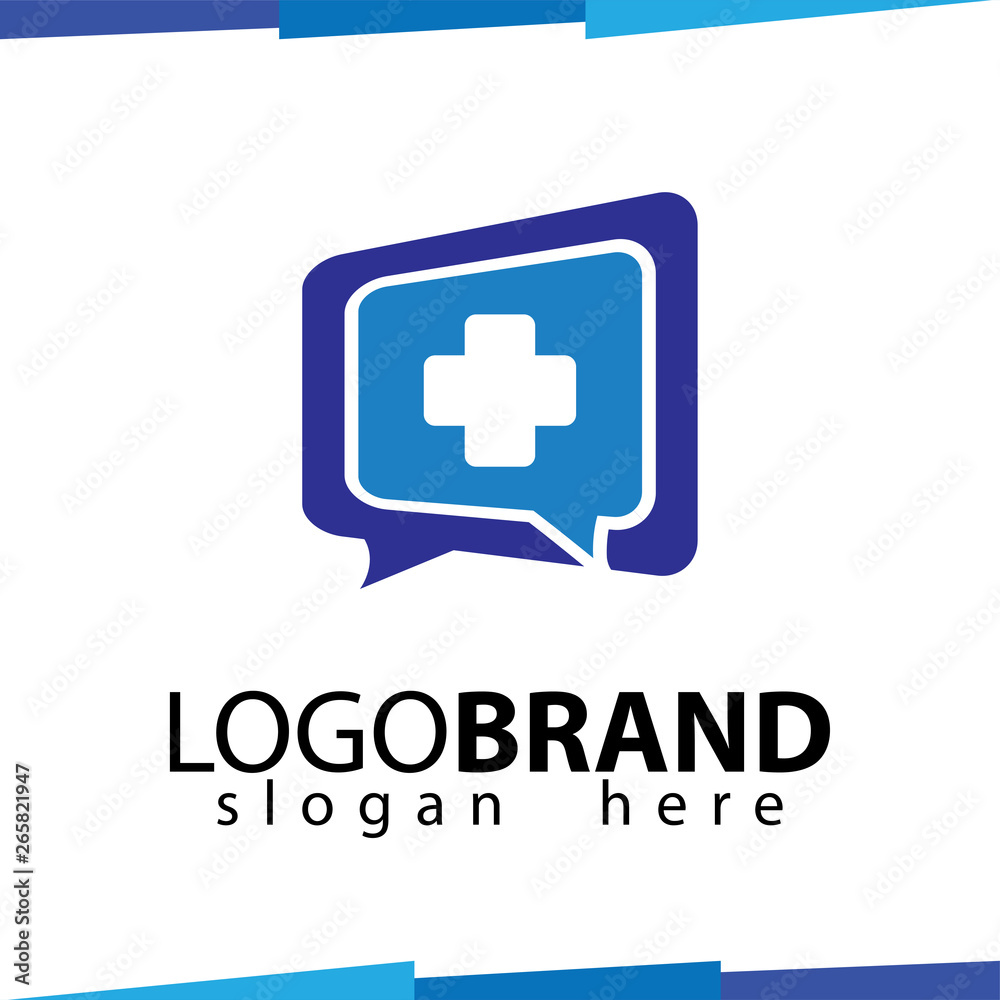 Obraz premium Medical Talk Logo Vector template