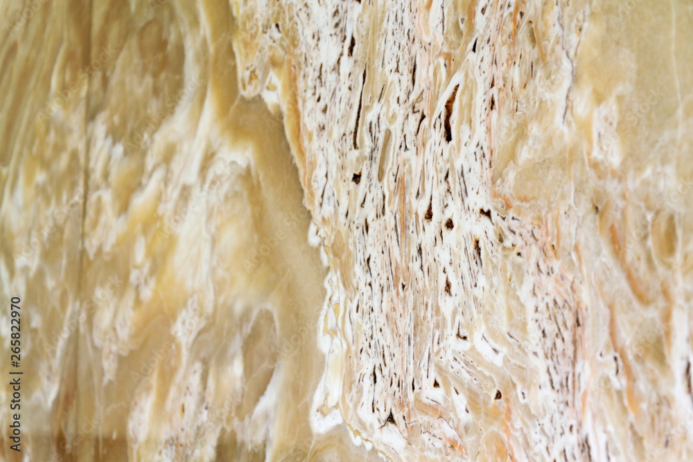 Beautiful onyx stone natural texture patterns, design wall, modern architecture, white, yellow and brown colors