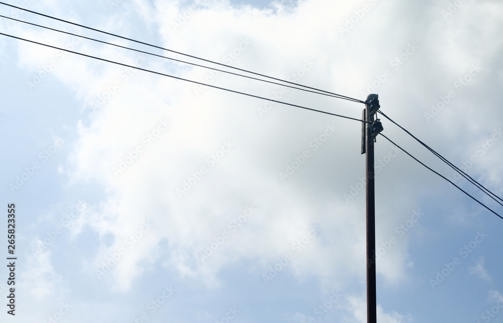 landscape of electric pole have cloud on background landscape of electric pole have cloud on background