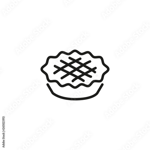 Shepherd pie line icon. Homemade, traditional, food. Cooking concept. Can be used for topics like bakery, dinner party, cuisine 