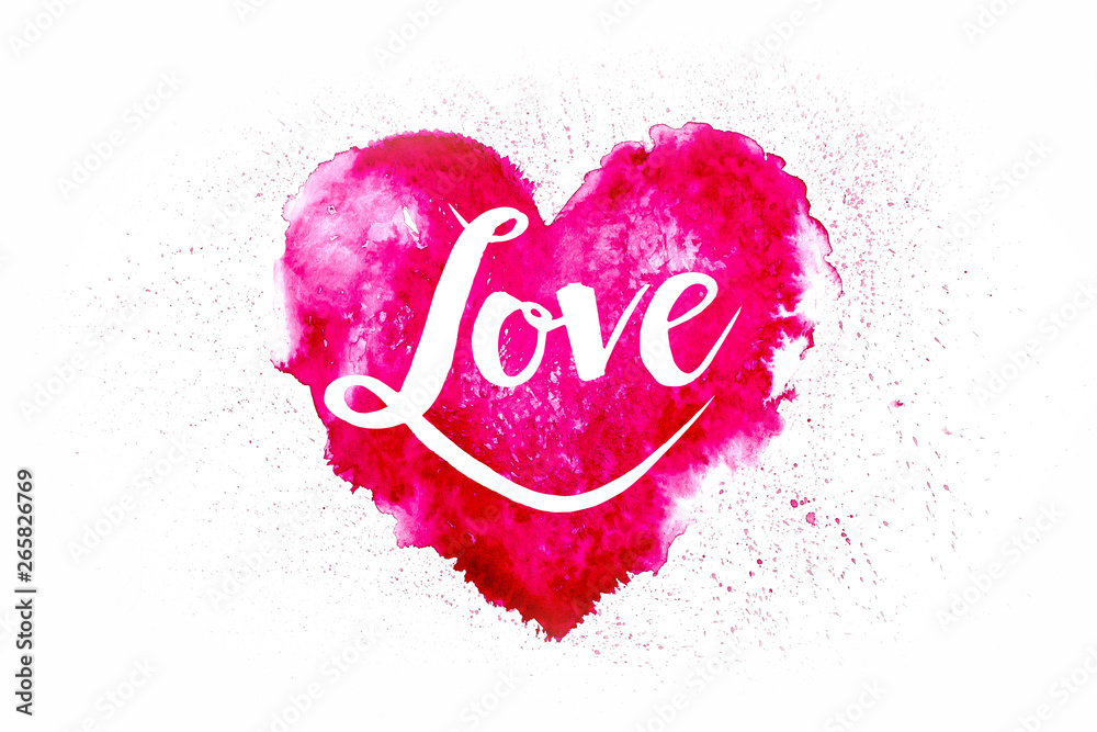 Herz mit Handlettering Love Herz mit Handlettering Love