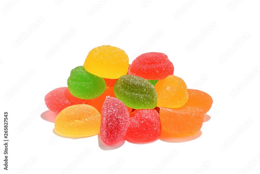 Colorful marmalade isolated on white background. Colorful marmalade isolated on white background.