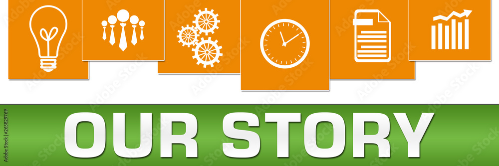 Our Story Business Symbols Green Orange On Top Horizontal Our Story Business Symbols Green Orange On Top Horizontal