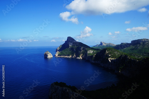 Spain, Formentor,  Mallorca. beauty, nature, summer, sea, mountains, cape, admiration, view, landscape