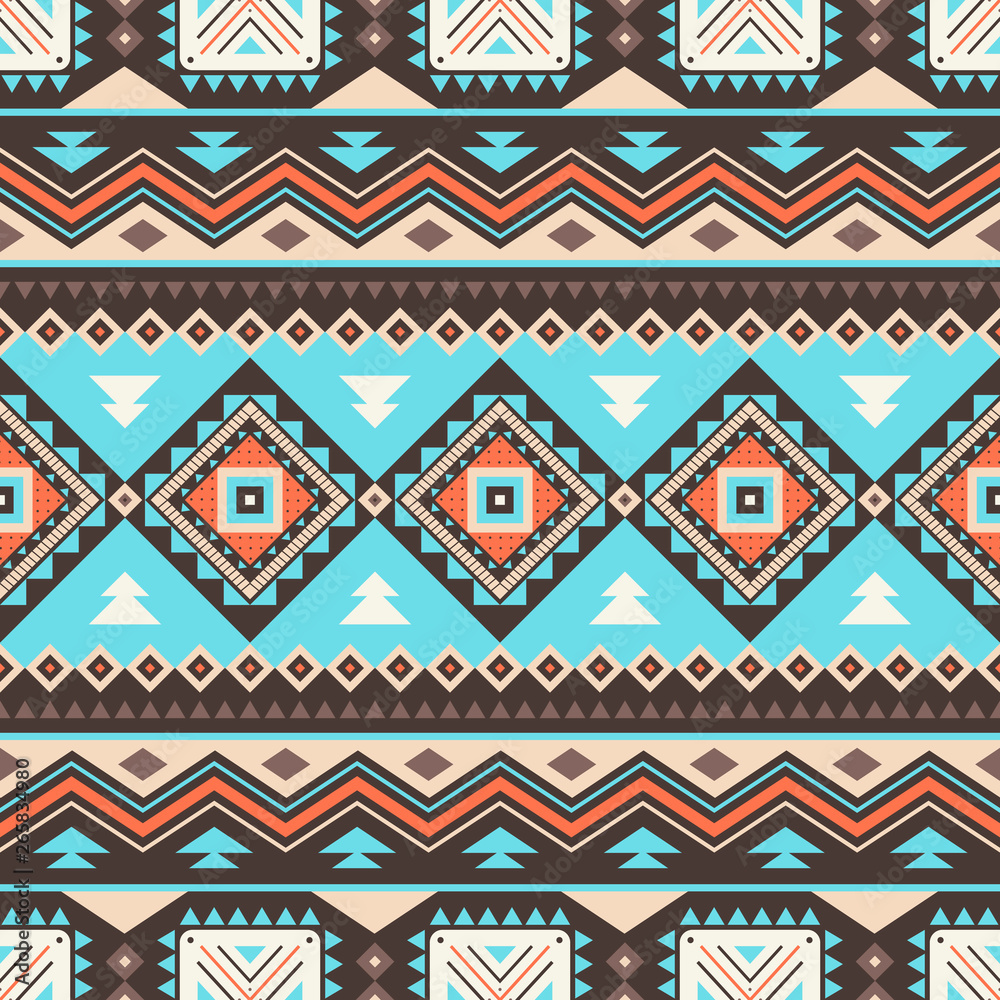 Tribal geometric seamless pattern.