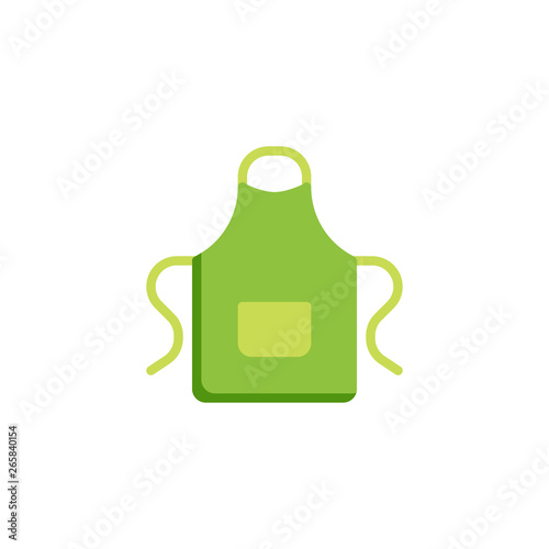 Kitchen apron flat icon, vector sign, Chef uniform colorful pictogram isolated on white. Symbol, logo illustration. Flat style design