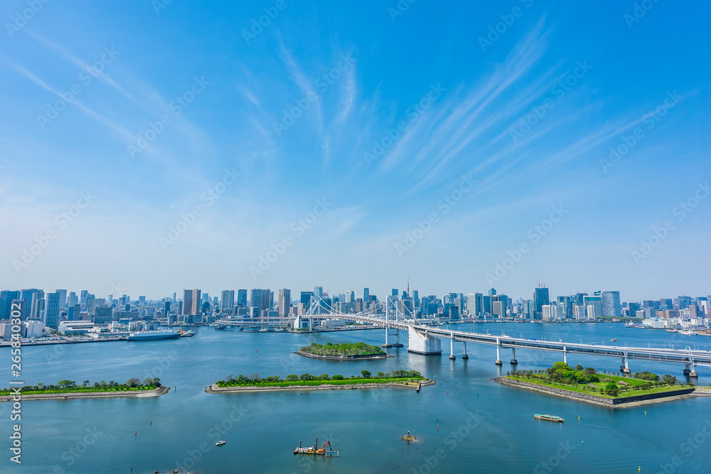 Photography Poster 東京風景 Tokyo city skyline , Japan. | Wall Art
