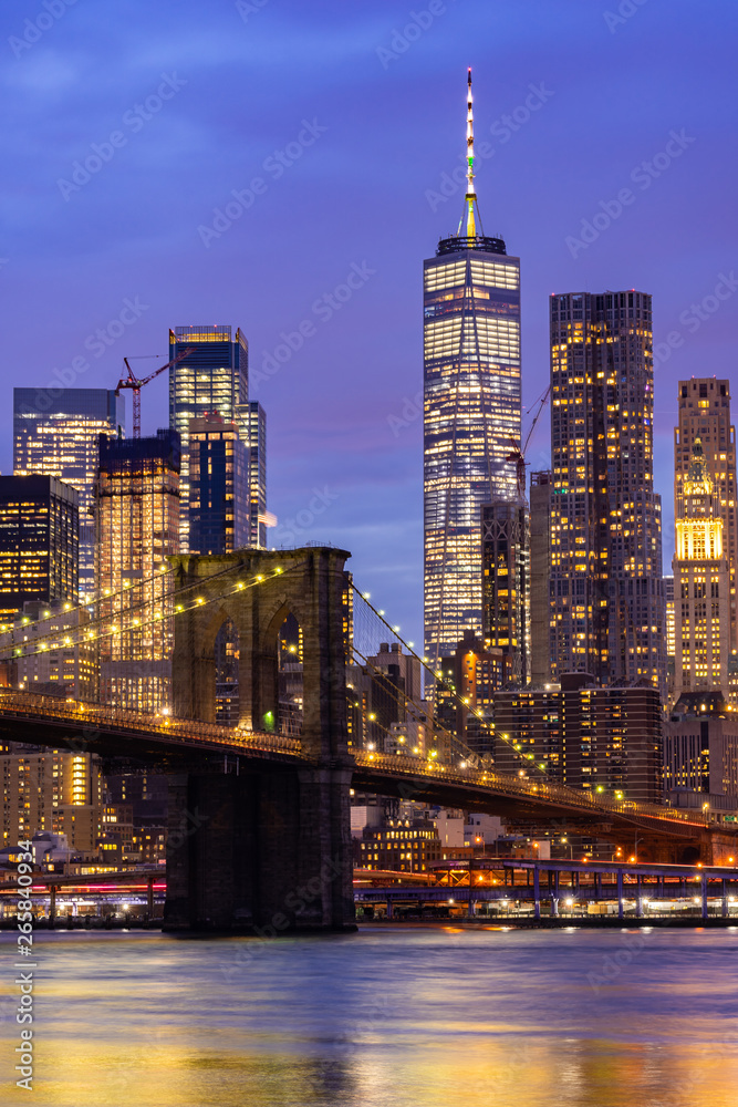 Brooklyn bridge New York - obrazy, fototapety, plakaty 