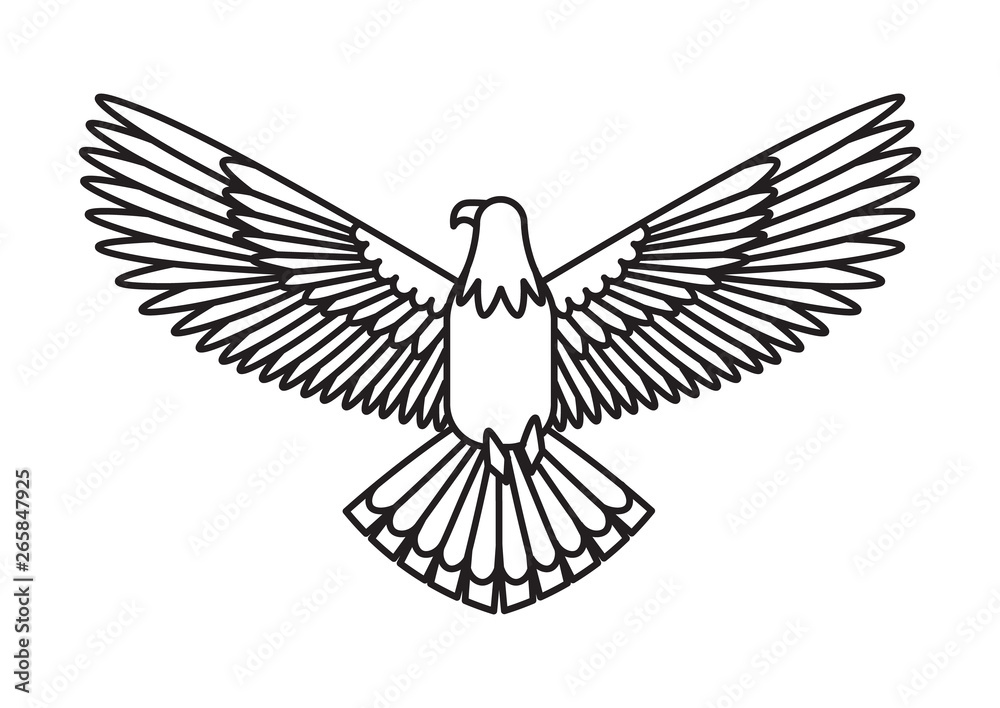 Fototapeta premium Eagle icon tattoo