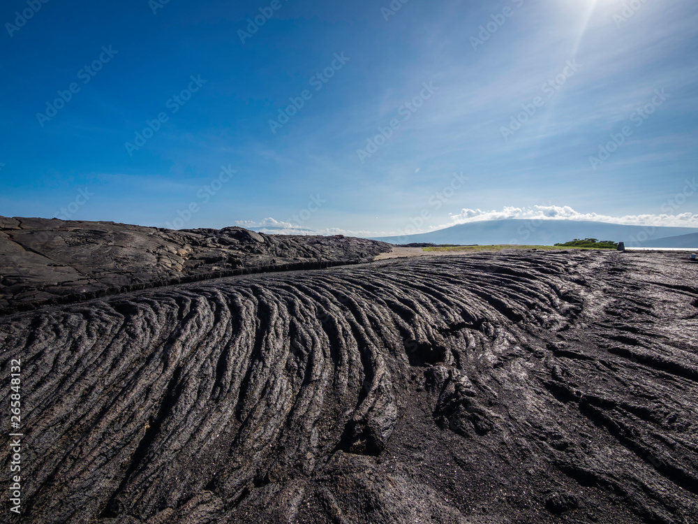 Beautiful volcanic landscape of Punta Moreno in Isabela Island, Galapagos, Ecuador