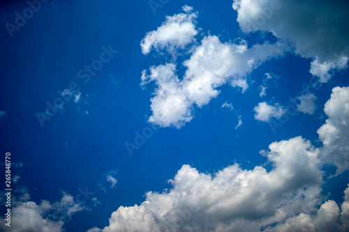 Clouds in the sky with bright sun