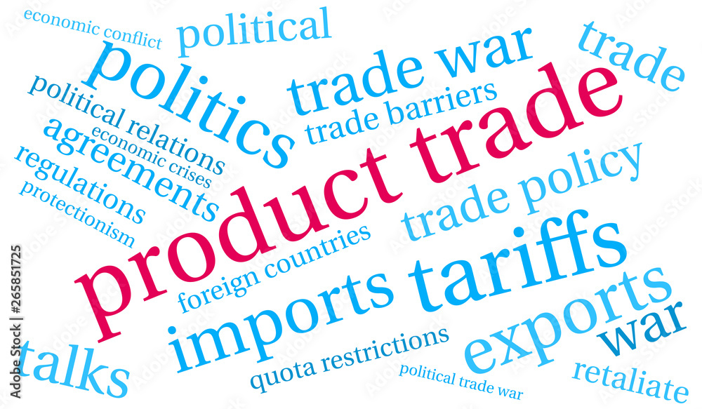 Product Trade word cloud on a white background. Product Trade word cloud on a white background.