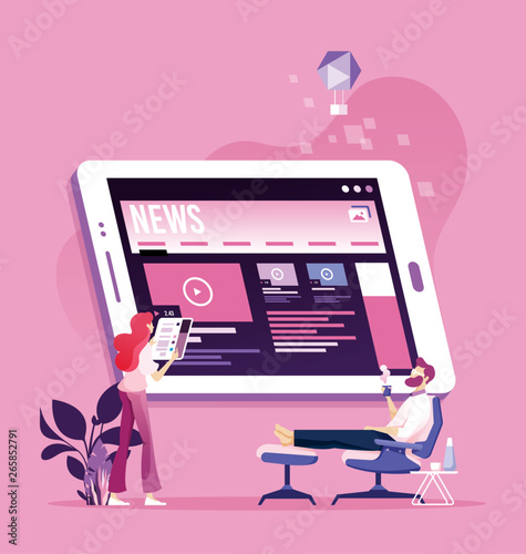 Online reading news. Newsletter and information