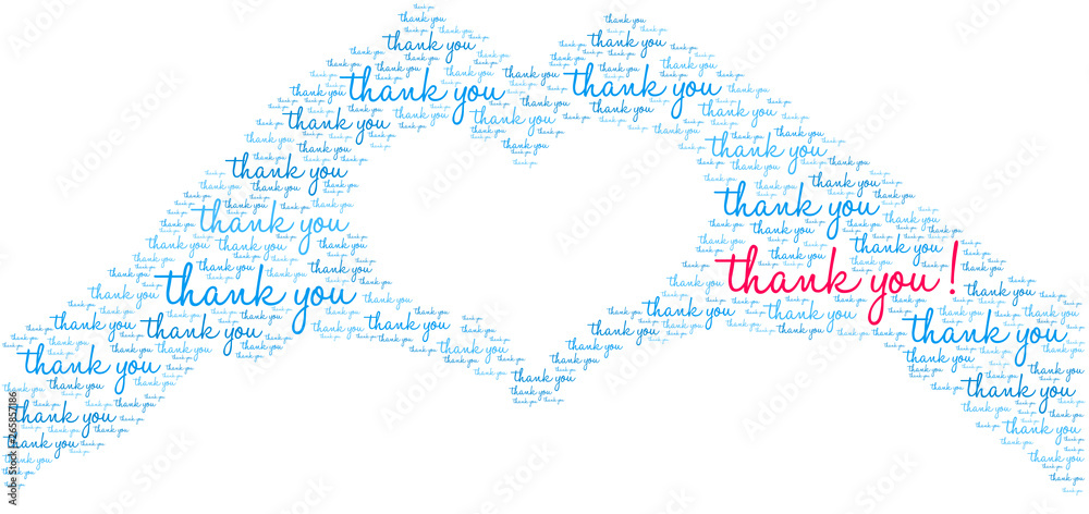 Thank You Word Cloud on a white background. Stock Vector | Adobe Stock