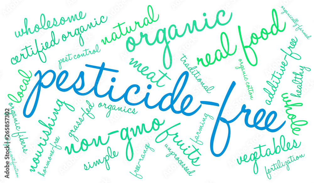 Pesticide Free Word Cloud on a white background. Pesticide Free Word Cloud on a white background.